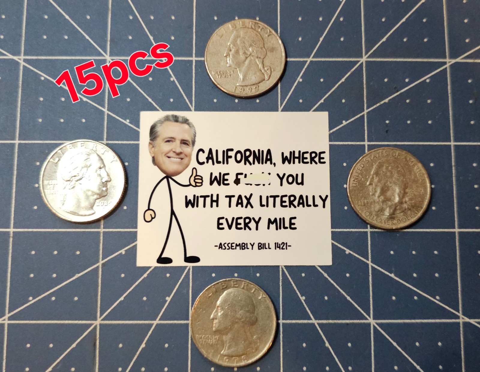 GAVIN NEWSOM I DID THAT (FUNNY COLLECTIBLE STICKERS)
