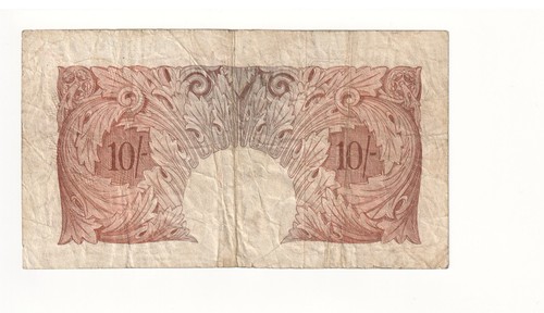1948 - 49 Bank of England 10 Shillings Banknote - P# 368a Peppiatt - VG # 36791 - Foto 2 di 2
