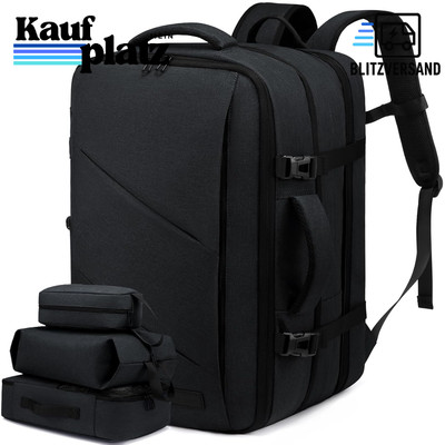 Erweiterbarer Fluggepäck Rucksack | 180° Öffnung | 32-50L Kapazität
