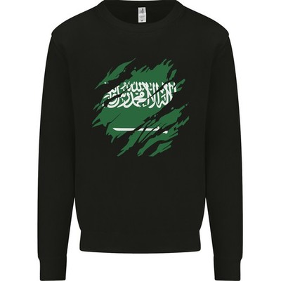 Zerrissen Saudi-Arabien Flagge Arabisch Tag Fußball Kinder Sweatshirt Pullover