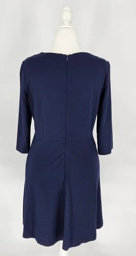 Amanda Uprichard Navy Maternity Dress Baby Shower Office Womens Sz XL MSRP $225 - Picture 4 of 7