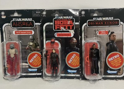 Kenner Star Wars Action Figures Mini HK-87 Assassin Droid,Fennec Shane, Reva
