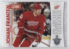 2010-11 Score Playoff Heroes Johan Franzen #5 t3w
