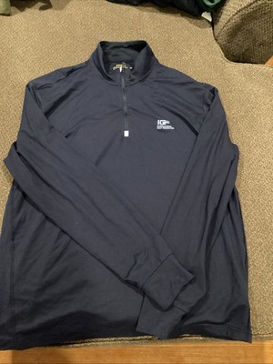 International Golf Federation Polo Quarter Zip Mens L Excellent Condition 