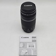 Canon EF 75-300mm F/4-5.6 III Lens Zoom Black Telephoto Tested Mint Beautiful