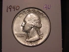 New Listing1940 WASHINGTON QUARTER AU BETTER DATE FREE SHIPPING