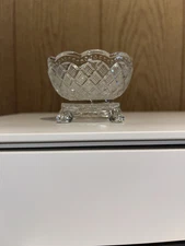 VTG Avon Historian Round Footed CRYSTAL SALT CELLAR