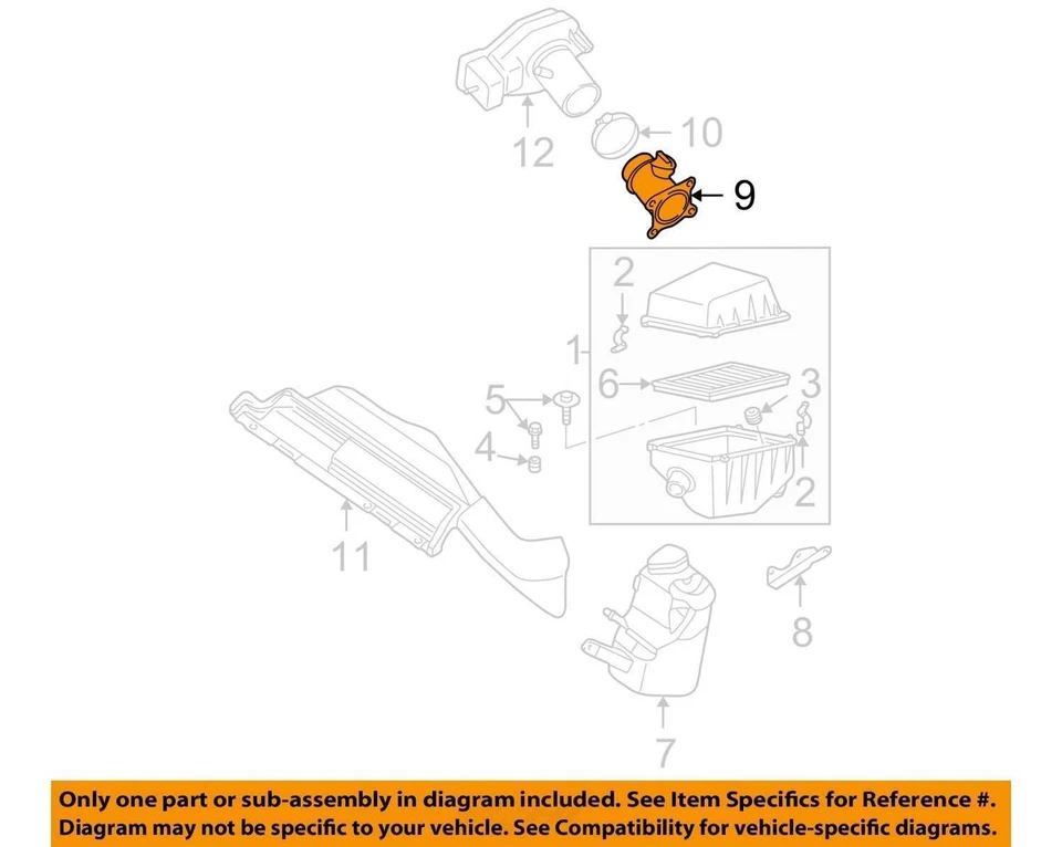 Medidor de flujo de aire PN 0280218154 OEM 2002 2003 Nissan Sentra Foto 3 de 4