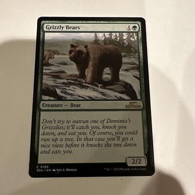 Grizzly Bears x1 - MTG 30th Anniversary Gold Border ENGLISH - Check My Store!