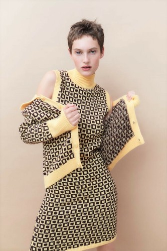 GEOMETRICAL JACQUARD KNIT DRESS 