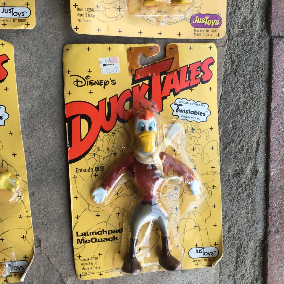 Lote De Colección De 4 FIGURAS TWUCKTALES BENDEMS TWISTABLES DISNEY Justoys Huey Dewey Foto 3 de 4