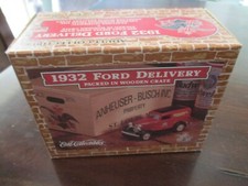 1932 FORD DELIVERY DIE CAST METAL DIME BANK ANHEUSER BUSCH 1998 ERTL CO NOSIB