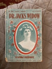 Romance Dime Novel Vintage Pb, Dr Jack’s Widow, Rathbone, S&S Eagle 284, 1903 G+