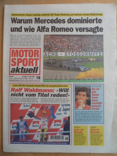 MOTOR SPORT aktuell  26.4.-2.5. 18 - 1995 Japan GP Ralf Waldmann Mercedes