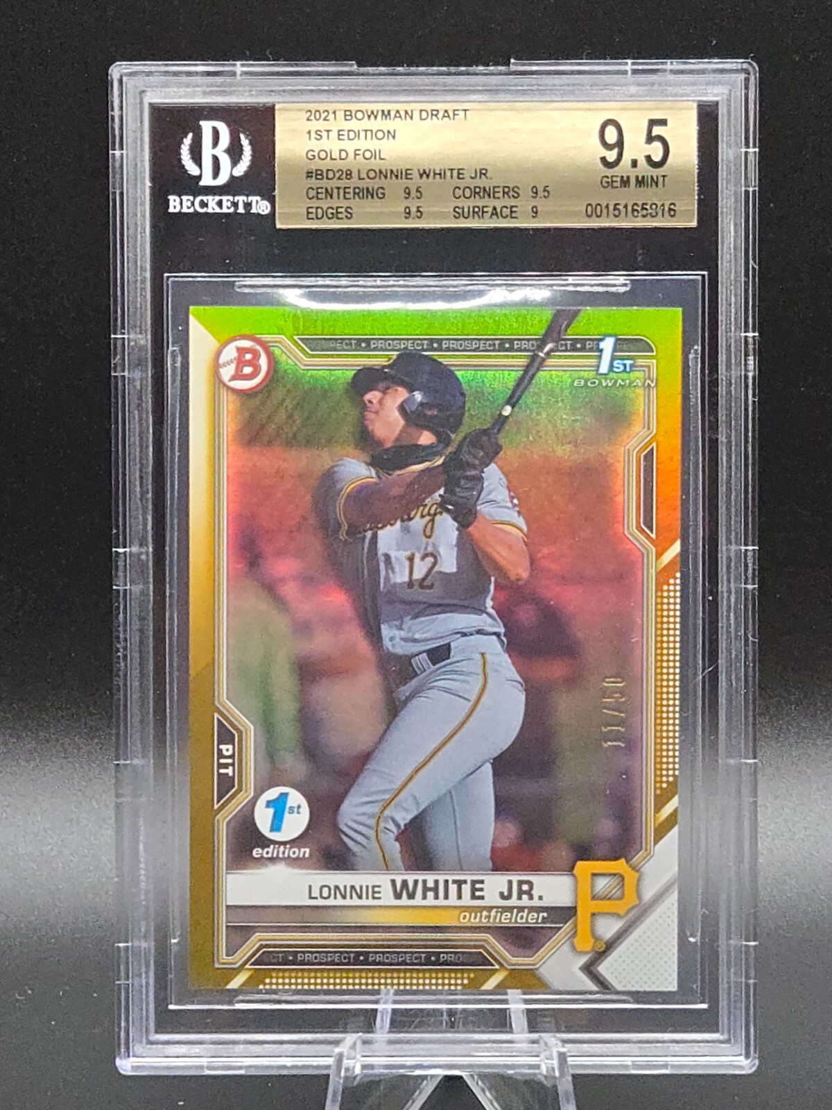 2021 Bowman Draft Lonnie White Jr Gold /50 BSG 9.5