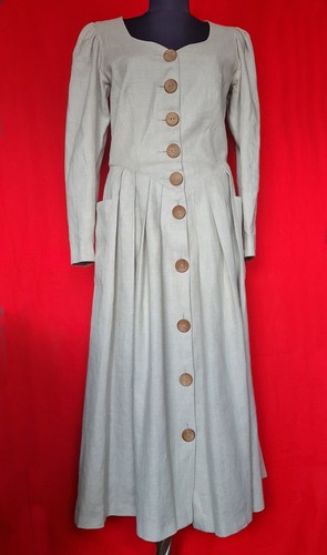 DRESS VINTAGE AUTHENTIC TYROL OKTOBERFEST DIRNDL IVORY LINEN WOMEN:US 10/EU 38 - 第 1/6 張圖片