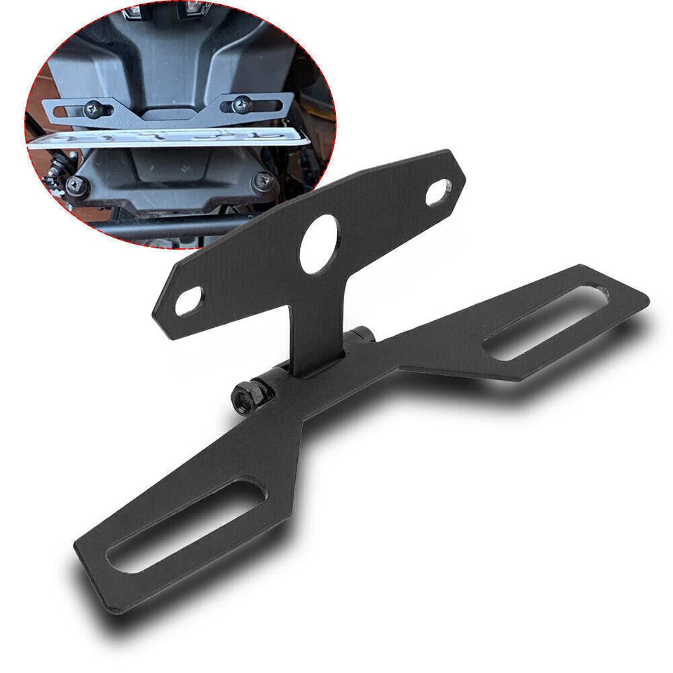 Soporte de matrícula plegable para motocicleta Soporte de luz trasera para etiqueta Bicicleta de tierra Foto 2 de 4