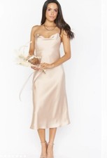 Show Me Your Mumu SMYM Verona Cowl Dress Champagne Large NWOT