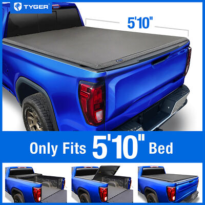 TYGER T3 Soft Tri-fold Tonneau Cover for 19-24 Silverado/Sierra New 5'10'' Bed