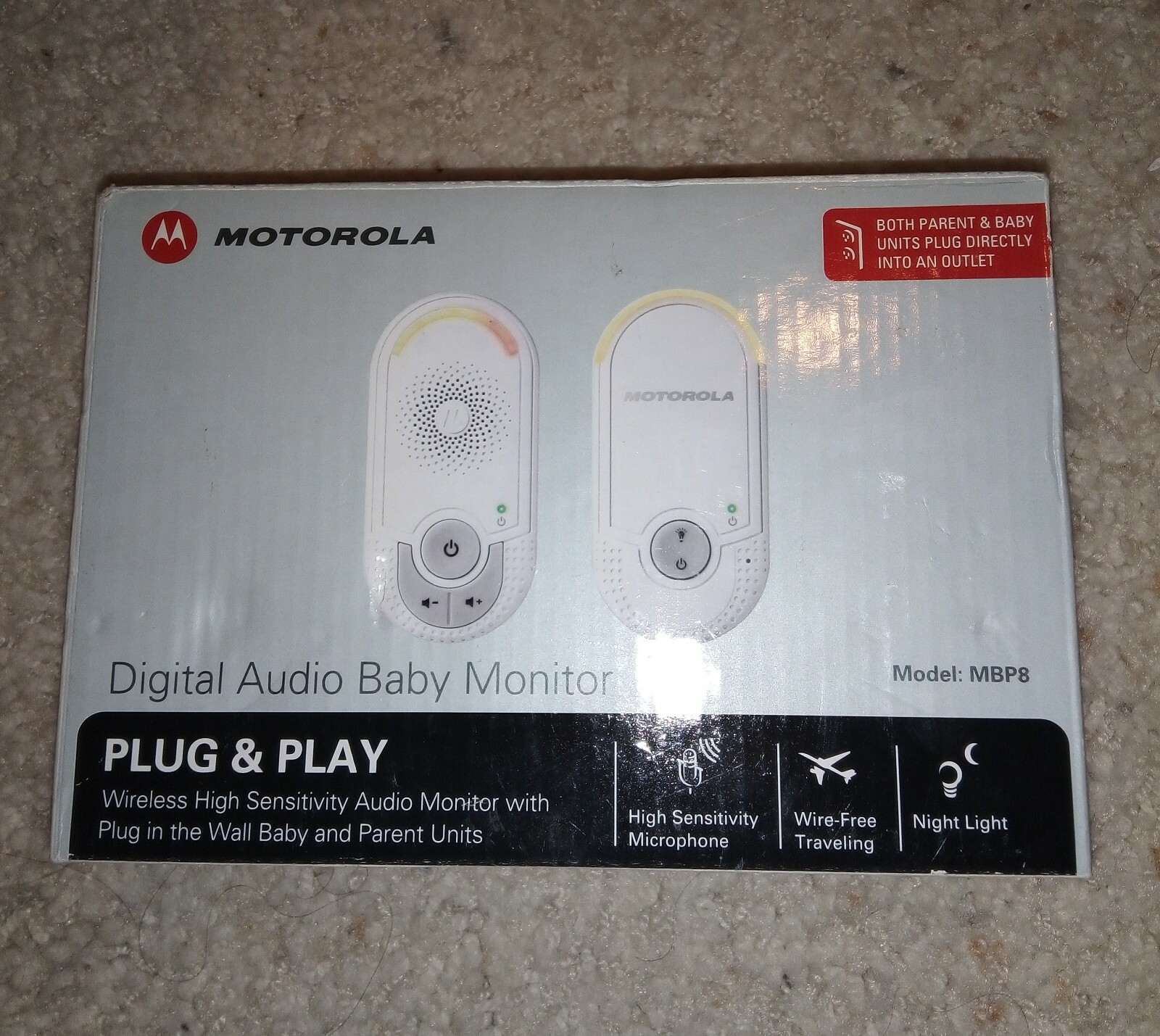 motorola mbp8 digital audio baby monitor