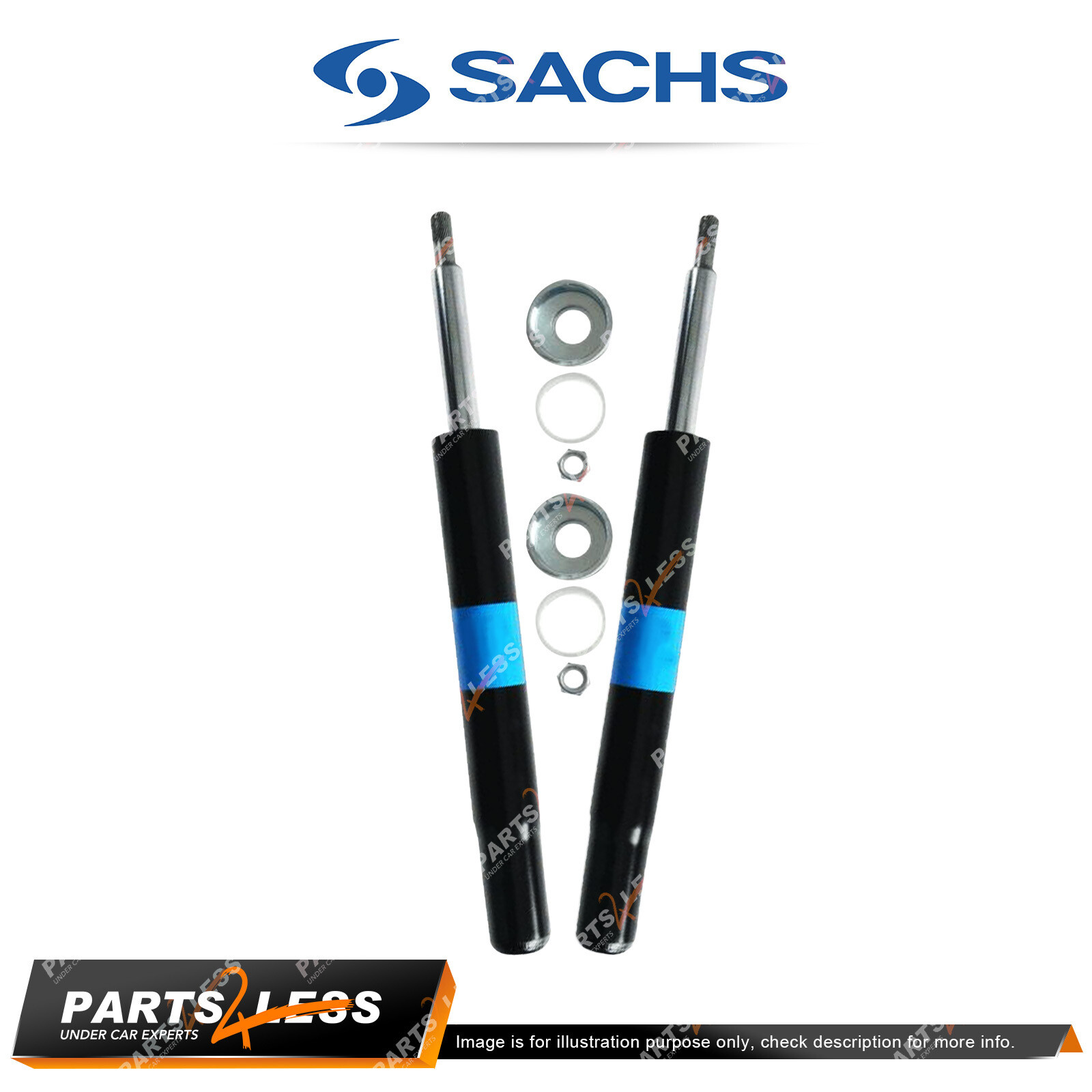 Pair Front Sachs Suspension Strut Insert Shock Absorbers 100 456 Brand