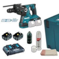 Makita Akku Kombihammer DHR281 + 2 Akkus 5,0Ah + DC18RD SDS-PLUS 2X18V Im Makpac