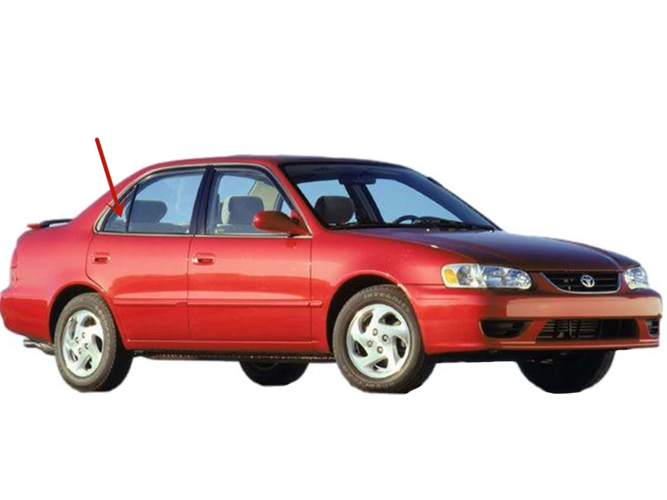 Vidrio de ventilación trasero derecho pasajero para Toyota Corolla 98-02, Chevy Chevrolet Prizm Foto 2 de 4