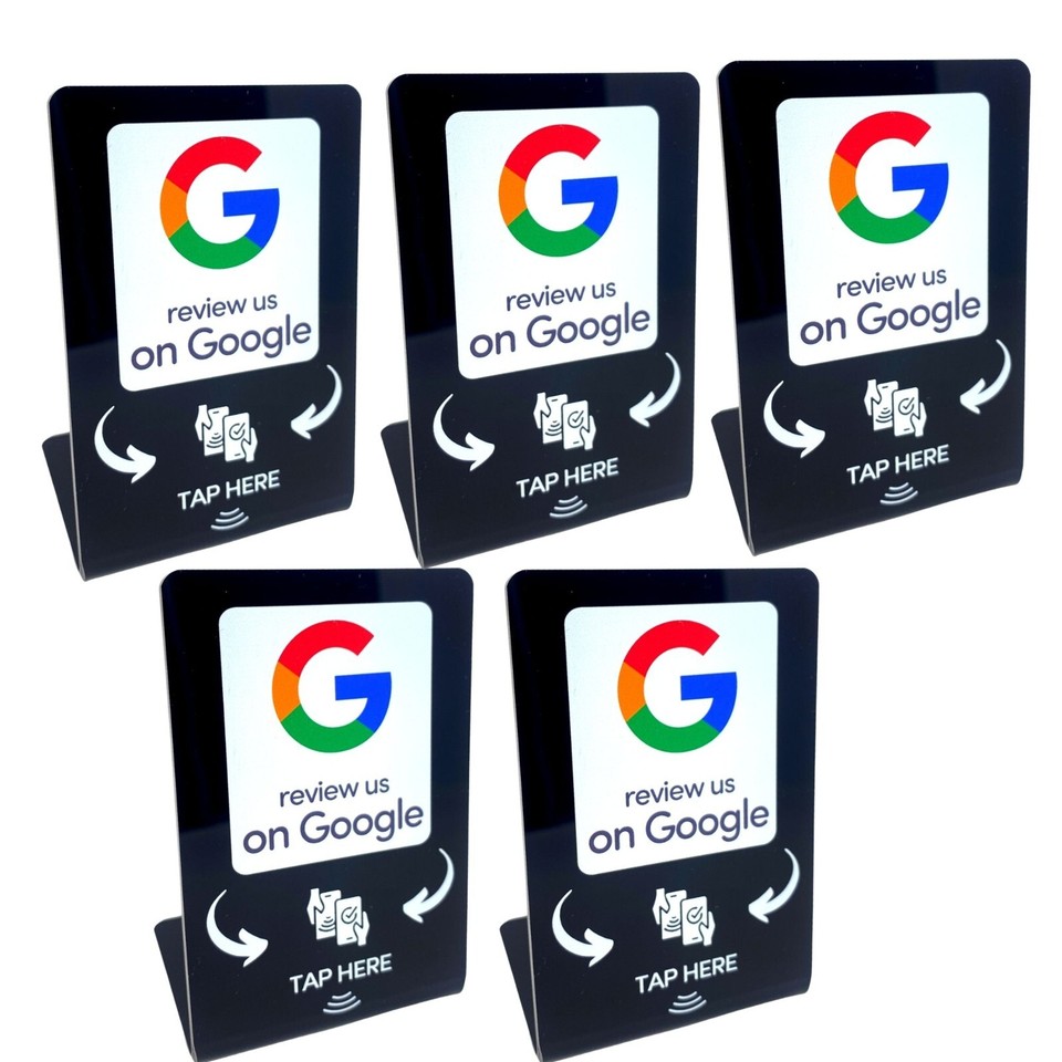 NFC Google Tap to Review Stand - Table Display for Google Reviews ...
