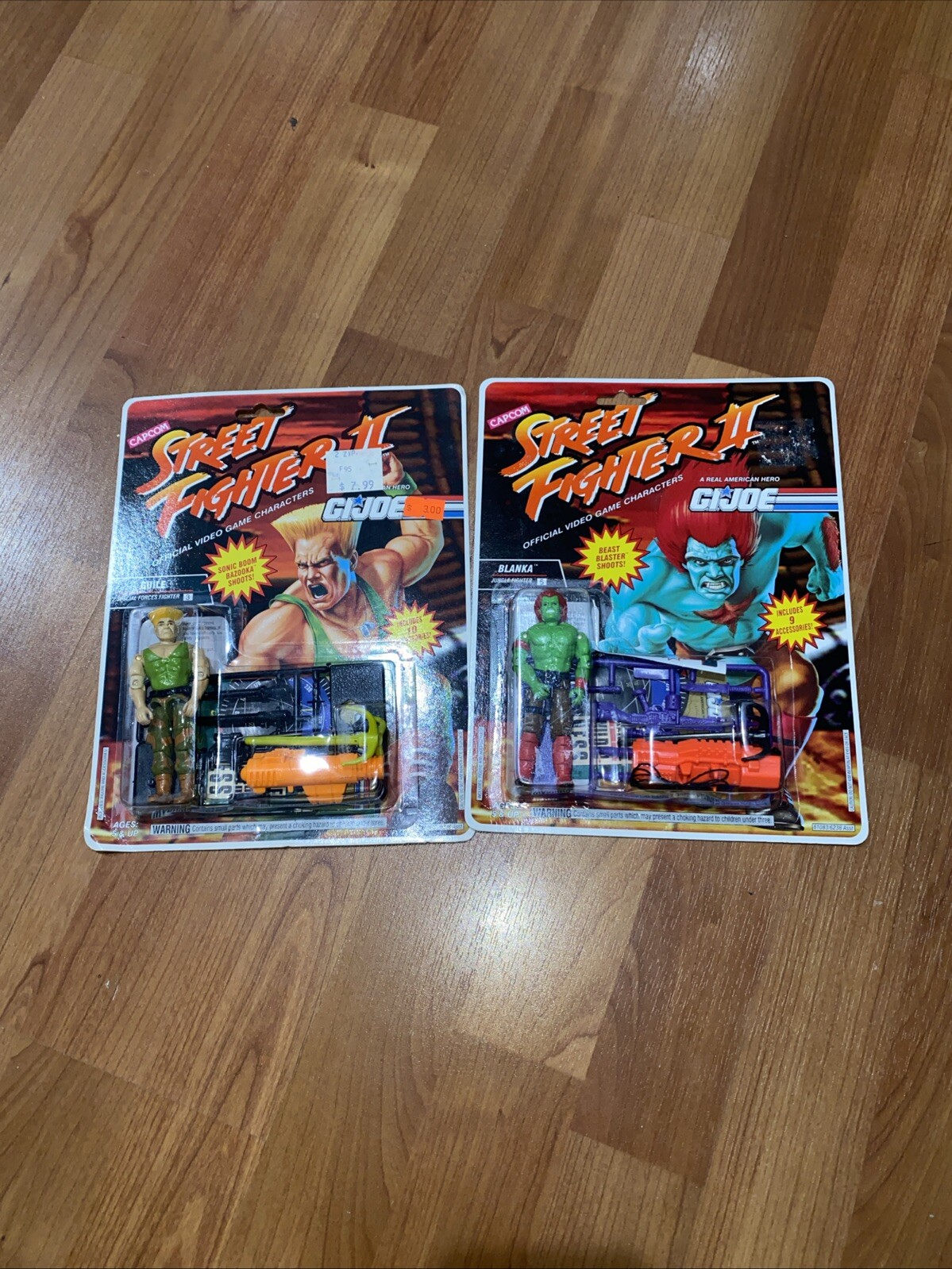 G.I. Joe Street Fighter Guile+ Blanka  New Hasbro Vintage Sealed Figures