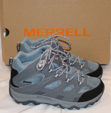MERRELL Moab Waterproof Hiking Youth 4.5 Grey Sneaker Athletic Hiking Shoes NEW