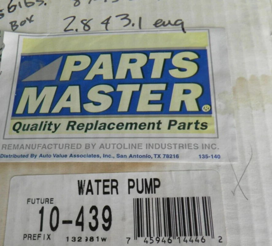 10-439 BOMBA DE AGUA 1987-93 Chevrolet GMC Isuzu camiones de 6 cilindros Foto 2 de 4