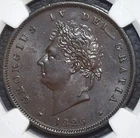 1826 Penny 1d George IV Second Issue Plain Saltire NGC MS62 Britain Uncirculated