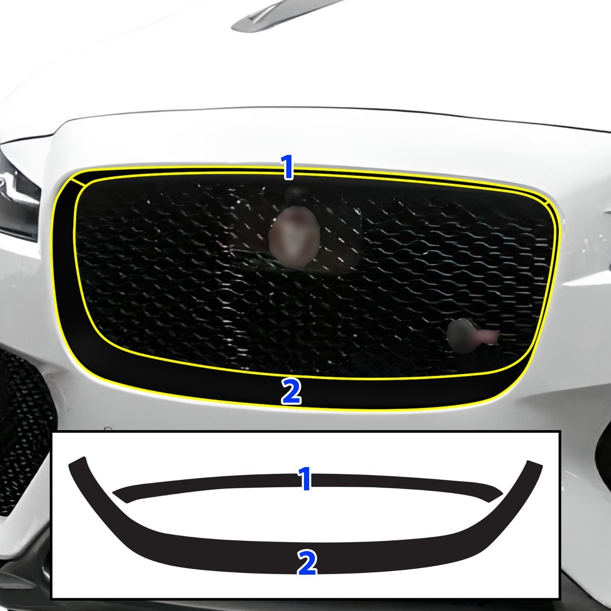 Fits Jaguar F-Pace 2017-2020 Front Grille Chrome Delete Decal