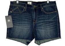 Rock Republic Womens 12 Hula Blue Mid Rise Denim Shorts NWT