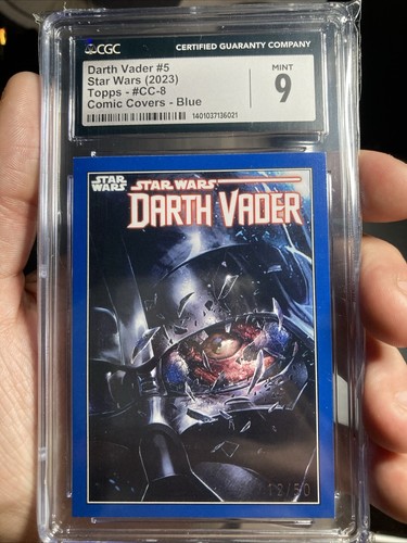 2023 Topps Star Wars Flagship Cover Art Blue #CC-8 Darth Vader (12/50) 1:878cgc9