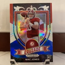 2021 Panini Prizm Draft Picks Crusade Mac Jones Red/White/Blue Prizm Patriots