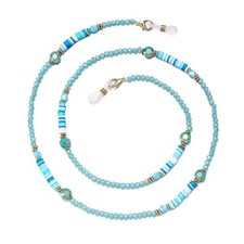 Glasses Chain for Women Eye Glasses Holders Around Neck Crystal Clay-blue