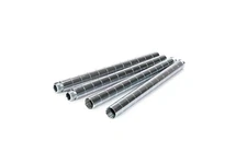 12" Extension Pole, 1" pole diameter 1.2 mm pole thickness, Chrome Color, 4-PACK