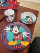 Zak Designs Mickeys Stuff For Kids Dinnerware Set 3 Piece Mealtime Collection