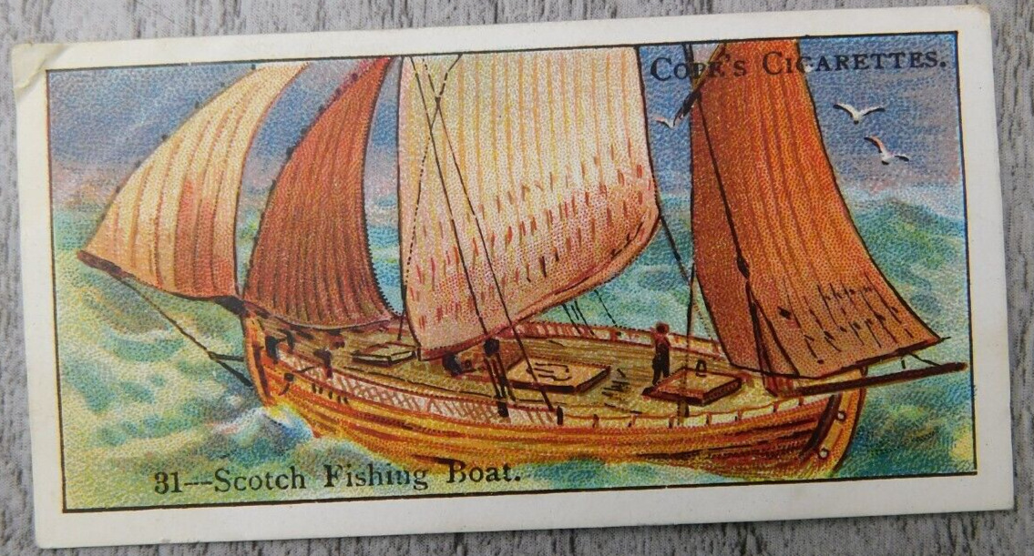 Boats of The World No 31 Scotch Fishing Vintage Imperial Tobacco Co Trading Card
