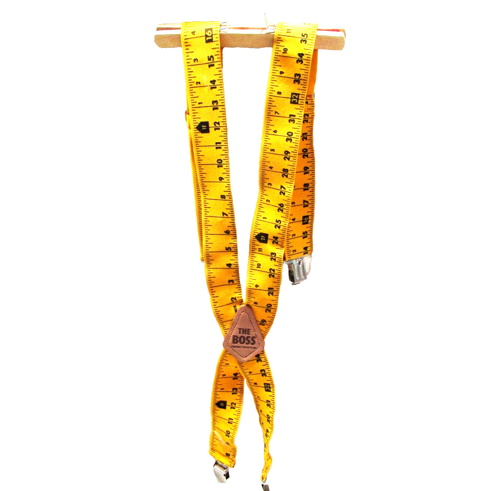 The Boss Novelty Extra Wide Tape Measure Yard Stick Ruler Suspenders