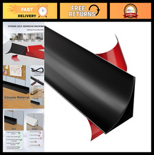Flexible Peel and Stick Quarter Round Molding Trim - 118" Black Silicone Caulk S