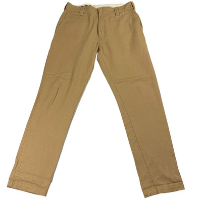 Khaki Chino Pants Mens 32 Slim Fit Vintage Style Casual Streetwear Clean Moderne