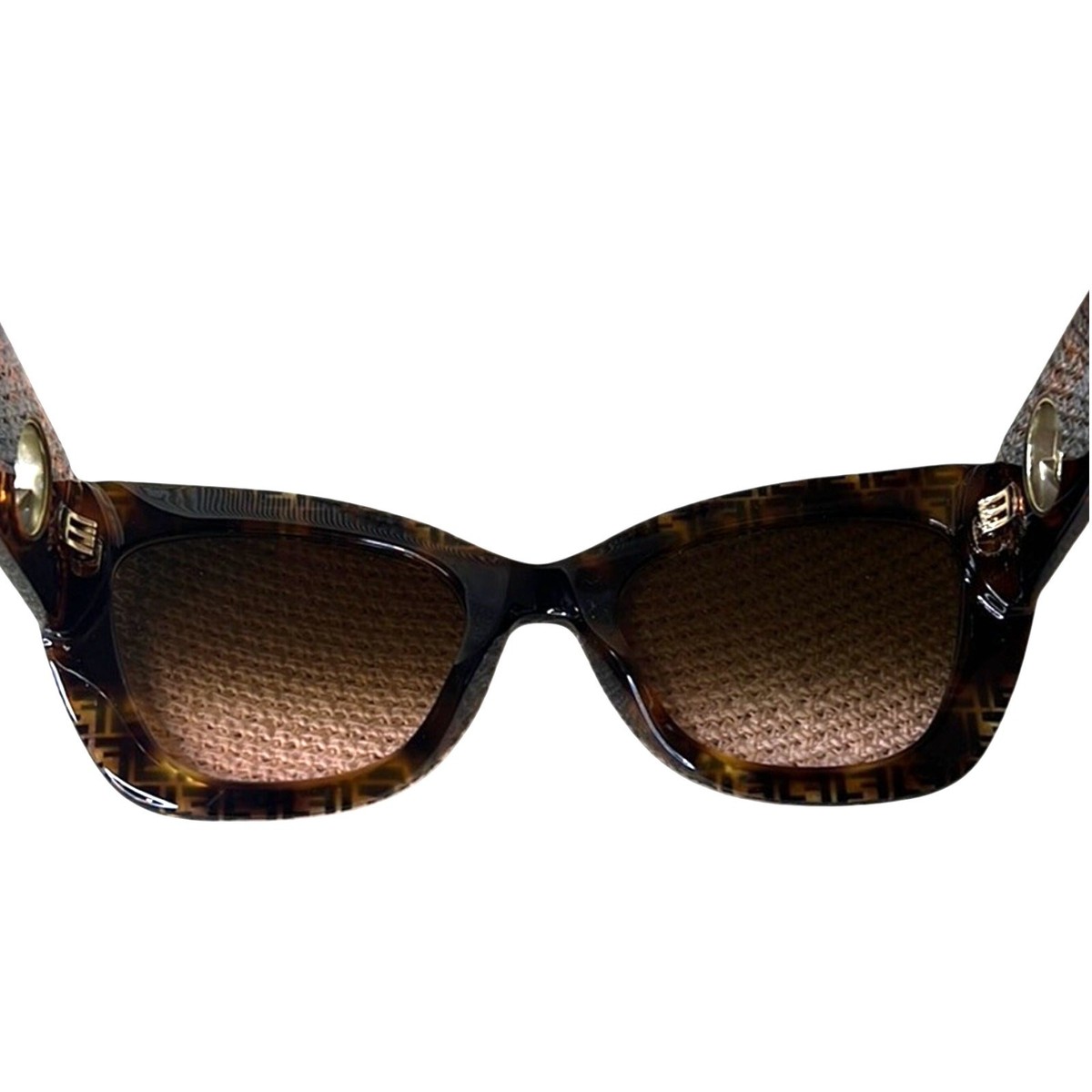 Fendi Brown & Black Havana Sunglasses, “Modern Cat Eye” | eBay