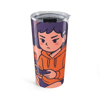 Cozy LoFi Gamer Girl Insulated Tumbler