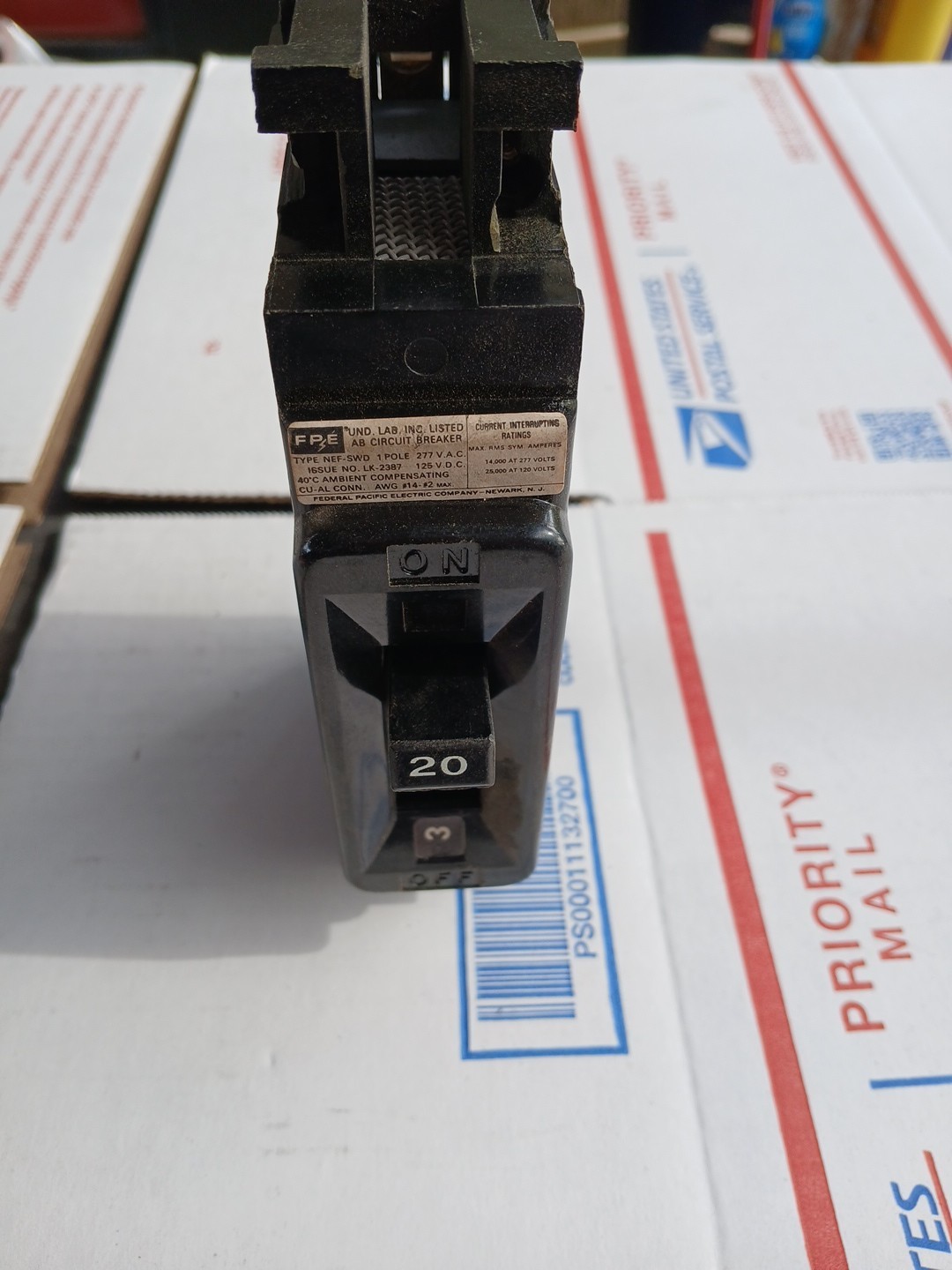 FPE American 20 Amp Single Pole Type NEF-SWD Circuit Breaker 10pc Lot...