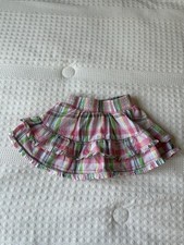 Oshkosh Pink Plaid Skort Size 2T Ruffles