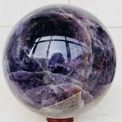 Natural Dream Amethyst Quartz Crystal Sphere Ball Healing 2480g