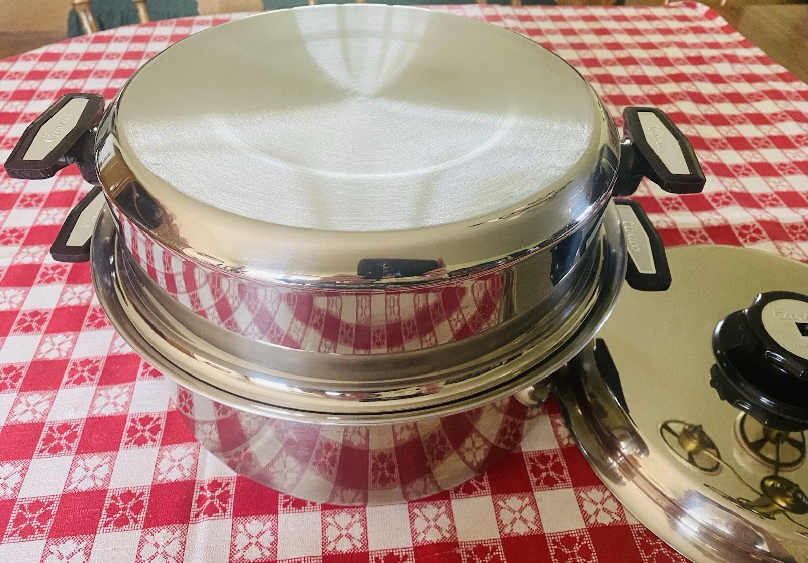 PERFECT 11" Carico Nutri-Tech Stockpot Pan & Two Lids 304SS ++++