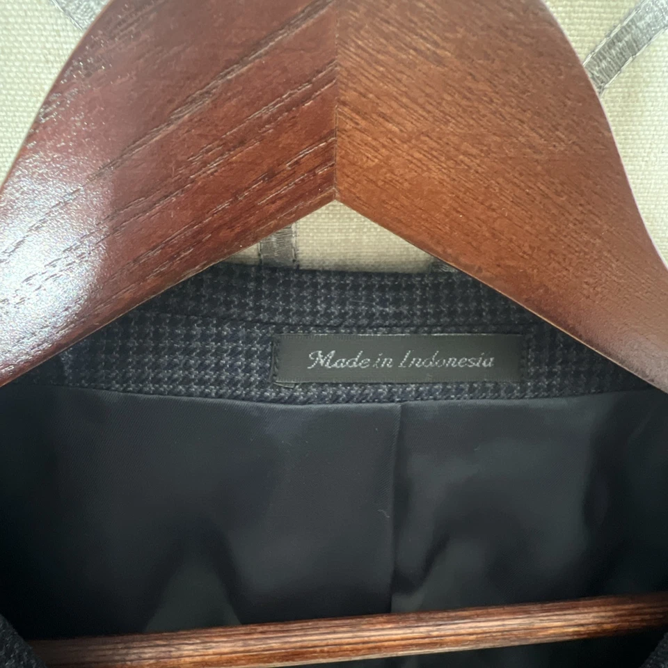 Blazer Lauren Ralph Lauren Masculino Casaco Esportivo Dois Botões Lã Sarja Azul Marinho Tamanho 58L - Imagem 4 de 4